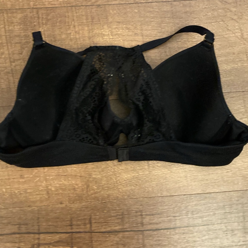 Soma Black Geo Lace Racerback Full Coverage Bra 38B - Picture 4 of 7